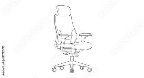 Ergonomic Office Chair with Armrests.
