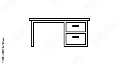 Simple office desk with two drawers.