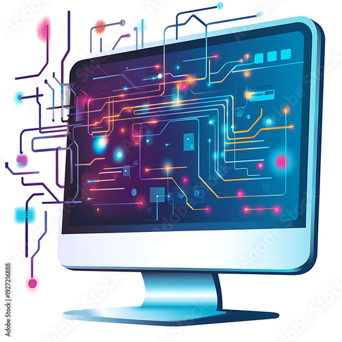 Digital Connectivity Technology Vector Illustration