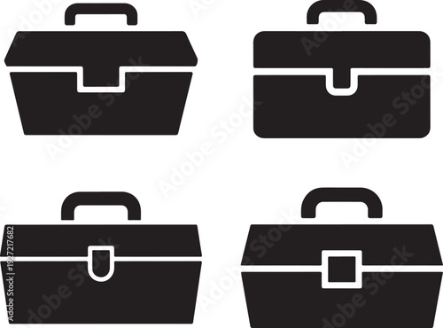 Briefcase Icons, Representing Business, Work, and Professional Travel
