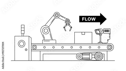 Robotic Arm and Conveyor Belt System in Industrial Automation