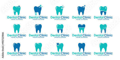dental logo illustrations for healthcare and dental practices