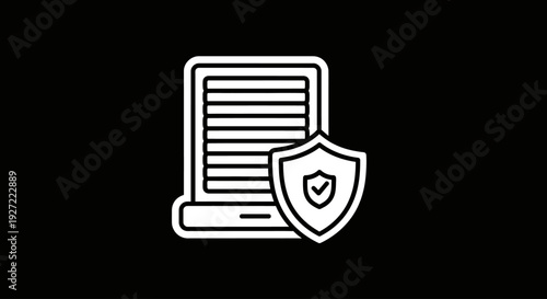 Document security and data protection icon
