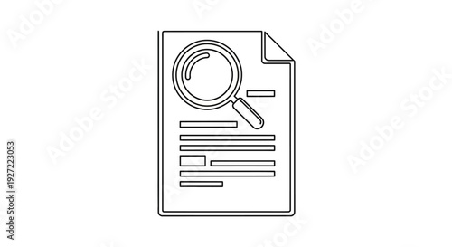 Magnifying glass over document icon