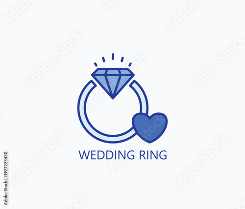 Wedding Ring Icon Or Logo Isolated Vector Illustration