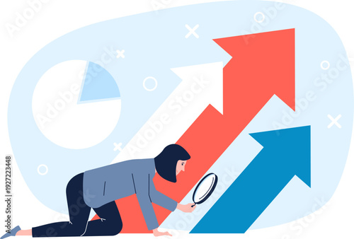 Financial growth evaluation. Report data research and analysis