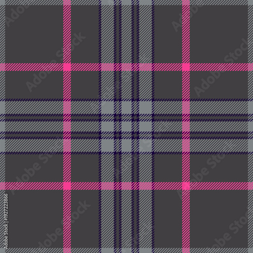Upscale vector seamless tartan, mens shirt check background fabric. Cross pattern texture plaid textile in grey and neutral grey colors.
