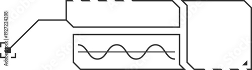 Virtual control panel callout element. Hud template