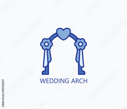 Wedding Arch Icon Or Logo Isolated Vector Illustration