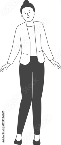 Smiling woman in positive mood. Adorable young person