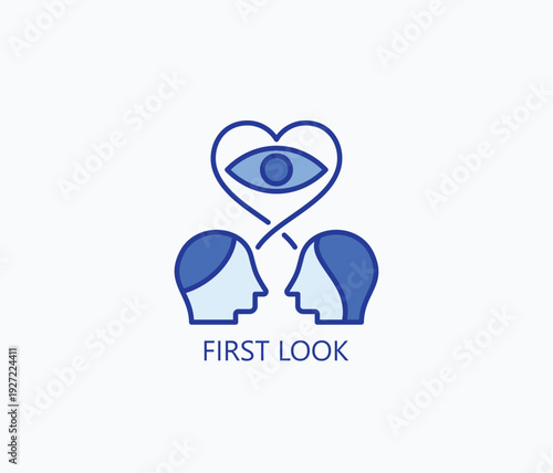First Look Icon Or Logo Isolated Vector Illustration