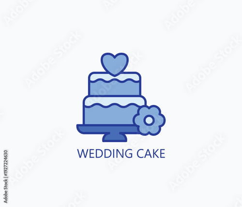 Wedding Cake Icon Or Logo Isolated Vector Illustration