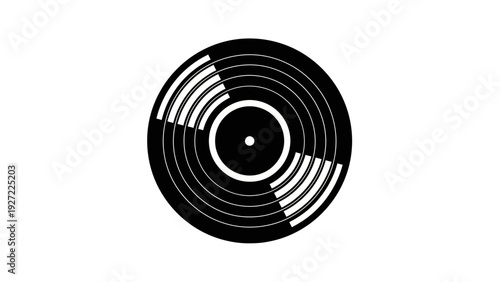 Vinyl Record Closeup View.