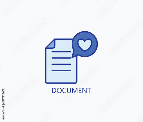 Document Icon Or Logo Isolated Vector Illustration