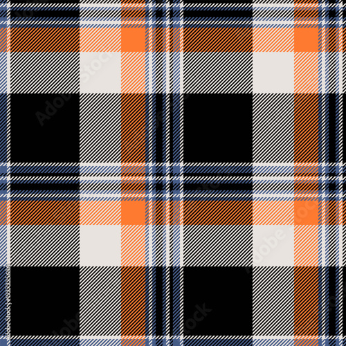 Apartment textile pattern check, slim tartan plaid seamless. Sexual background vector texture fabric in black and white colors.