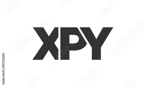 XPY logo design template with strong and modern bold text. Initial based vector logotype featuring simple and minimal typography. Trendy company identity.