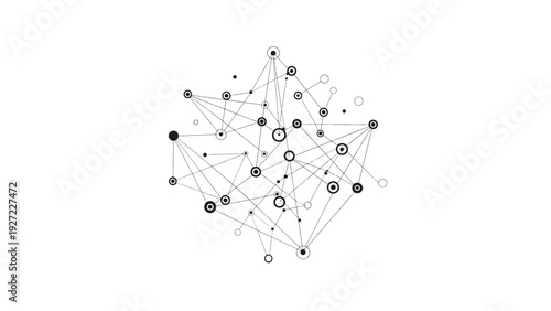 Network Diagram with Nodes and Connections.
