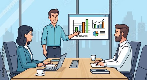 Business people in a meeting room.