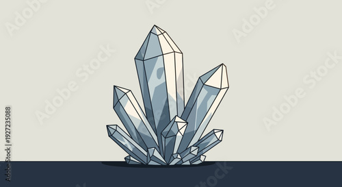 Cluster of sharp crystalline structures on a neutral background.