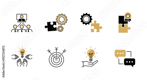 Collection of Business and Technology Icons.