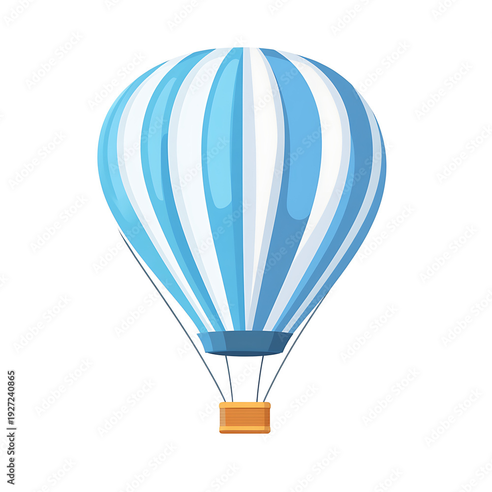 Naklejka premium Blue Hot Air Balloon Icon Design