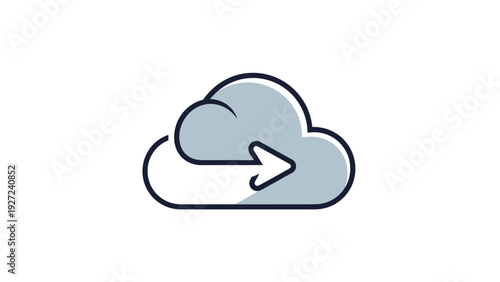Cloud upload icon with arrow