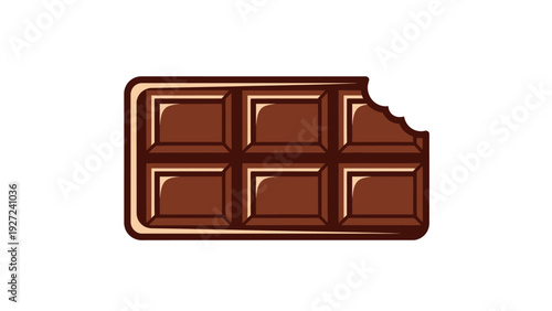 Sweet Chocolate Bar with a Bite Taken Out