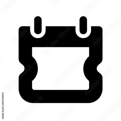 Empty Calendar Icon for Scheduling Appointments and Time Planning Vector