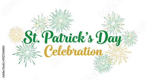 St patricks day celebration with festive green and gold elements