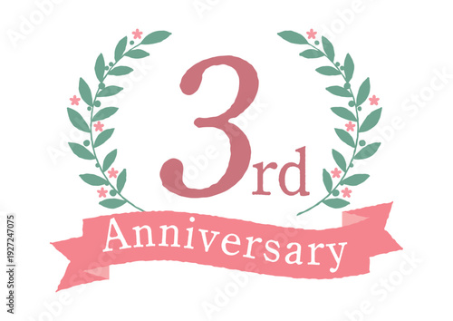 月桂樹のかわいい3周年アイコン