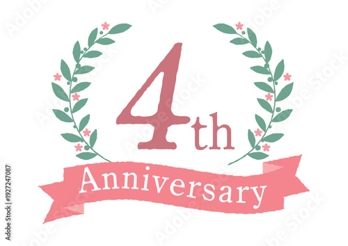 月桂樹のかわいい4周年アイコン