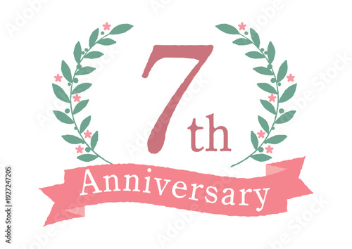 月桂樹のかわいい7周年アイコン