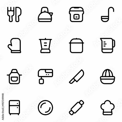 Kitchen icon set