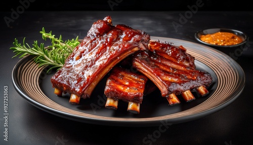 Bbq Ribs On A Plate