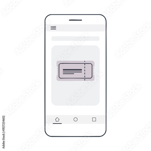 Smartphone with Digital Wallet Illustration for Mobile Payment Concept