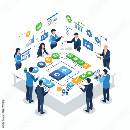 Wallpaper Mural Team Collaboration and Business Strategy Planning Meeting. Torontodigital.ca