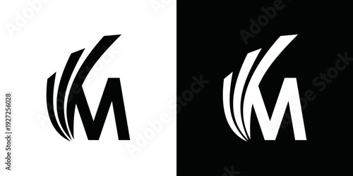 simple vector M initial logo