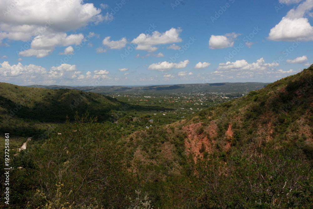 Naklejka premium mountain landscape with blue sky