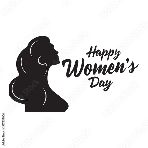 Elegant Women’s Day Silhouette with Script Typography