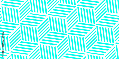 Abstract seamless geometric pattern featuring colorful vector stripes and retro textile lines for vintage wallpaper decor or fabric print design