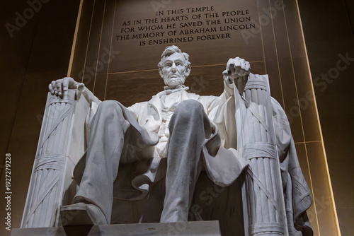 Lincoln Memorial – Interior Statue at night