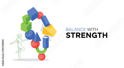 Balance with strength icon