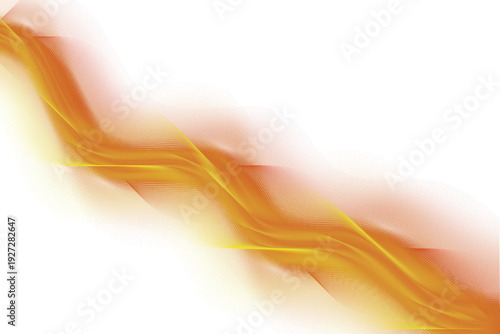 left side Ethereal waves of bright soft orange and light yellow glow effect. Seamless loop abstract, PNG