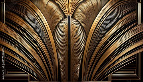 luxurious gold and black art deco background inspired by the great gatsby era elegant vintage luxury glamorous