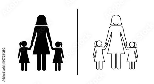 Mother's day family love and bonding celebration concept illustration Vector