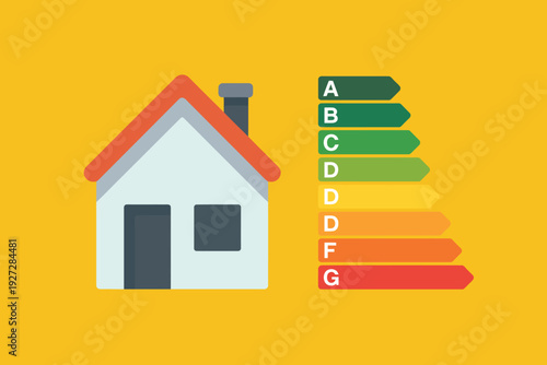 Energy Efficiency Rating for Residential Home Concept