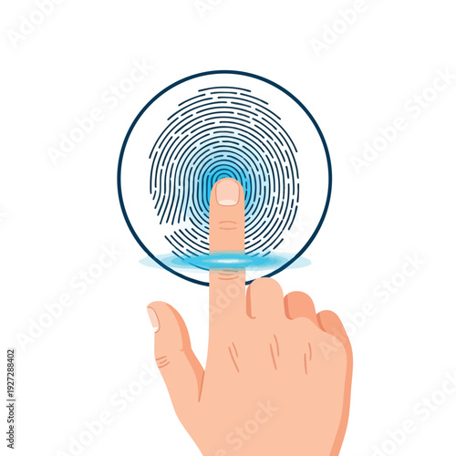 Modern Biometric Authentication Digital Fingerprint Scanner for Secure Access Control