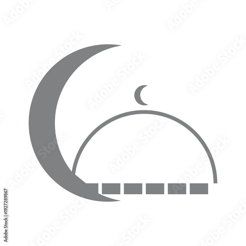icon vector stock mosque template design elegant
