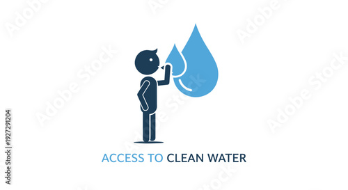 Access to clean water icon