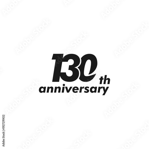 anniversary logo design, 130th anniversary, symbol, icon, party, logo design for 130th anniversary, vector, success, illustration, birthday, symbol, background, year, congratulations, greeting, invita